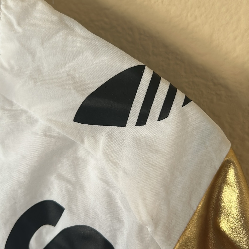 Adidas White Track Jacket Gold, Red, and Blue Design Urban Outfitters Medium - Picture 6 of 10